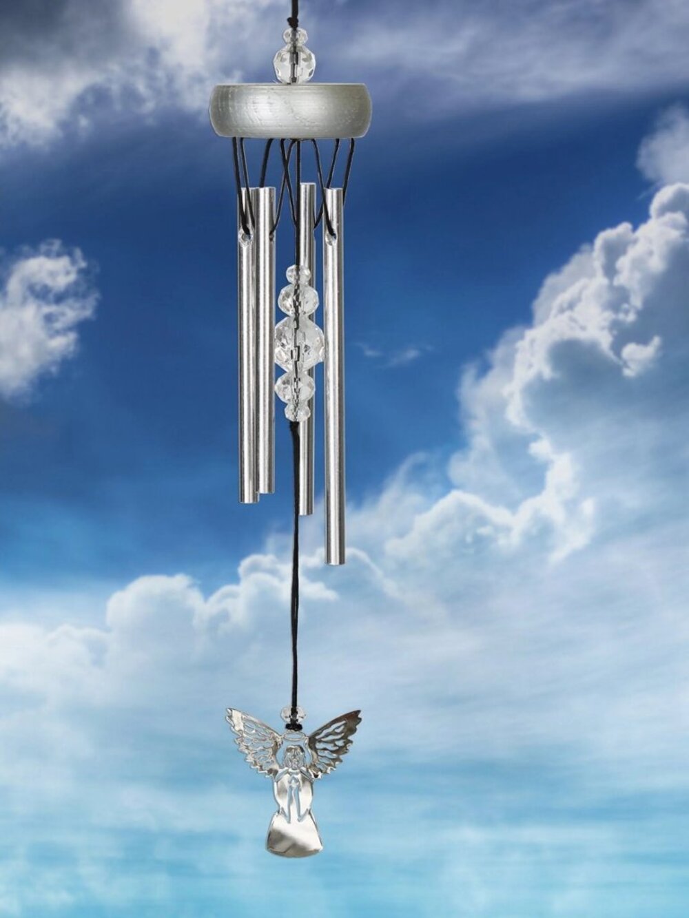 NEW Woodstock Chimes Wind Fantasy Angel Chime with Sparkling Crystals